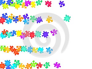 Game teaser jigsaw puzzle rainbow colors pieces