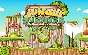 A Game Template Jungle Scene