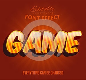 Game text, editable font effect