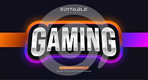Game Text Style. Editable E-sports Text Effect