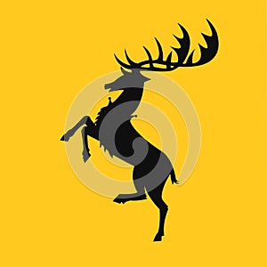Game of thrones vector icon house baratheon