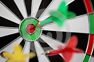 Game throwing darts at the target