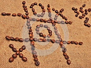 Game tic toe land coffee beans
