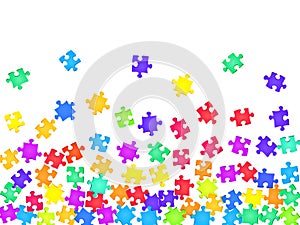 Game tickler jigsaw puzzle rainbow colors parts