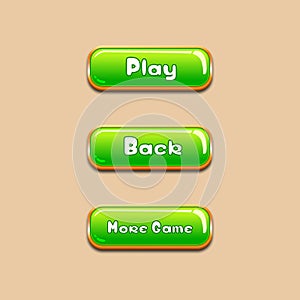 Game ui buttons vector elements