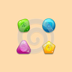 Game ui buttons vector elements