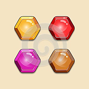 Game ui buttons vector elements