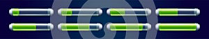 Game ui loading progress bars vector resources set