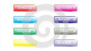 Game ui set of Buttons. GUI to build 2D games. Vector.