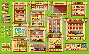 Game user interface 3 Interface game design resource bar and resource icons for games