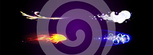 Game vfx missile light trail or magic arrow effect