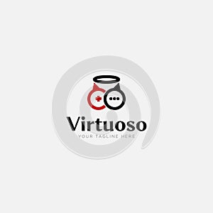 Game virtuoso logo designs and angels logo photo