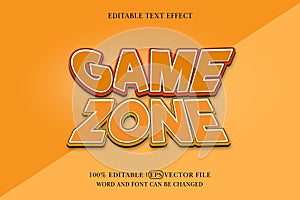 Game Zone title background Editable text effect, 3d text template