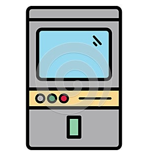 Gameboy Isolated Vector Icon that can be easily modified or edit