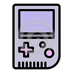 Gameboy joystick icon, outline style