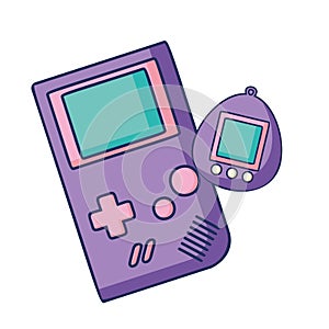 gameboy retro device with color pastel