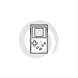 Gameboy Vector Icon. Portable Video Game