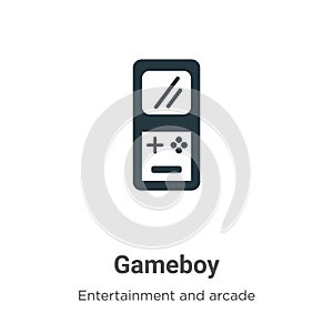 Gameboy vector icon on white background. Flat vector gameboy icon symbol sign from modern entertainment and arcade collection for