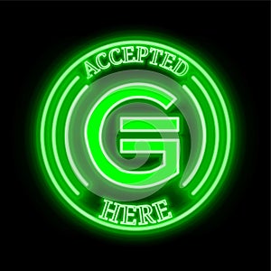 GameCredits GAME accepted here sign photo