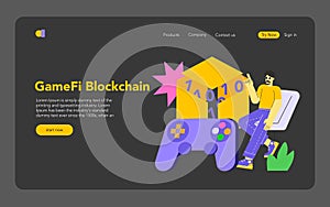 GameFi. Flat Vector Illustration