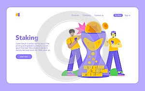 GameFi. Flat Vector Illustration