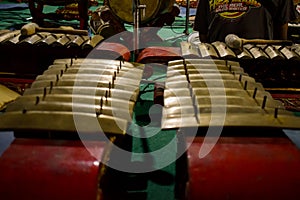 Gamelan or bonang javanese traditional indonesia instrumental music