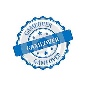 Gameover stamp illustration
