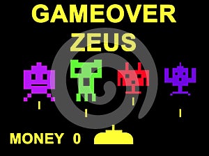 Gameover Zeus virus concept