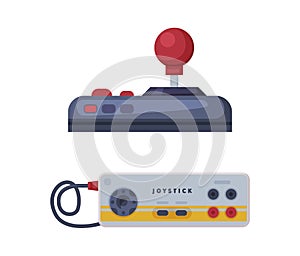 Gamepad as Game Controller and Input Device for Video Game Console Vector Set