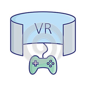 Gamepad  Flat inside vector icon which can easily modify or edit