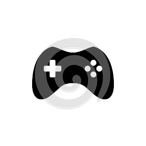 Gamepad icon, joystick logo, game control device