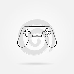 Gamepad icon. Keypad, controller, input device symbol. Flat design. Stock - Vector illustration.