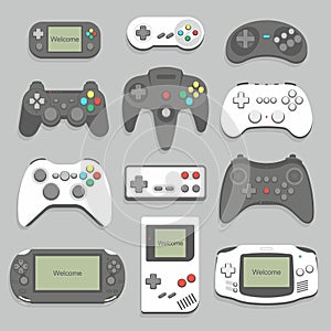 Gamepad icon set photo