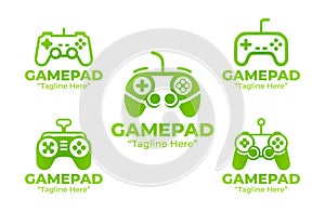 5 Gamepad Logo Set Gaming Control Device Emblem Collection