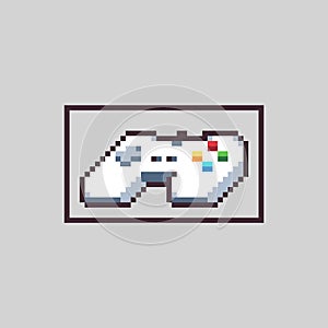 Gamepad pixel art vector illustration for game