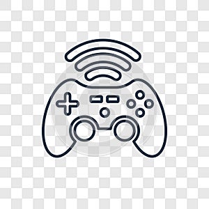 Gameplay concept vector linear icon isolated on transparent back