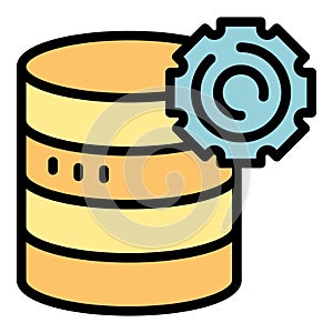 Gameplay data server icon vector flat