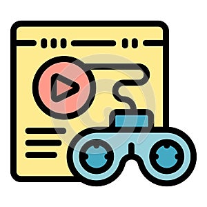 Gameplay joystick icon vector flat