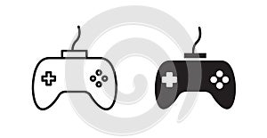 Gameplay thin line vector icon set