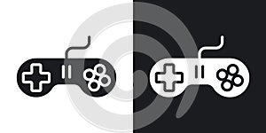 Gameplay thin line vector icon set