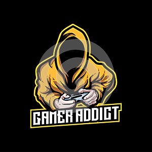 Gamer Addict Controller Logo gamers