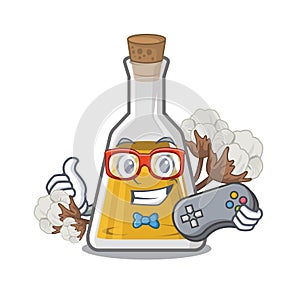 Gamer cottonseed oil in the cartoon shape photo