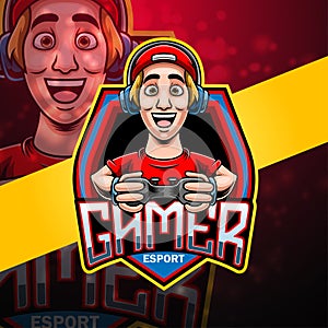 Gamer esport mascot logo design