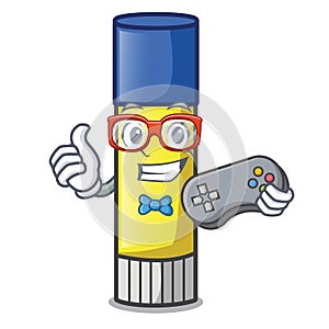 Gamer glue stick isolated on the mascot