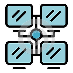 Gamer network icon vector flat