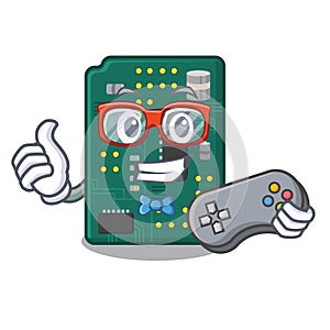 Gamer PCB circuit board in PC characters
