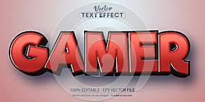 Gamer text effect, editable cartoon text style