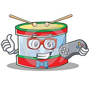 Gamer toy drum character cartoon