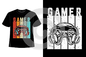 Gamer Tshirt Design Gaming Apparel