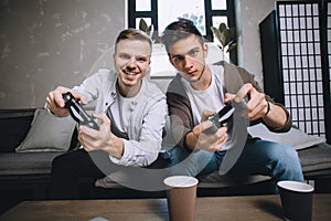 Gamers playing party